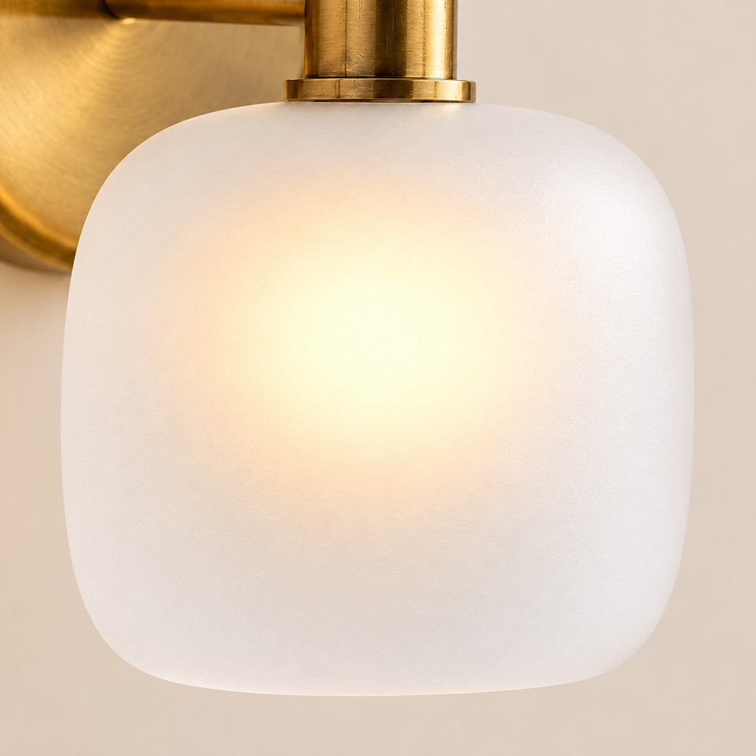Opelina frosted cylinder glass shade close-up