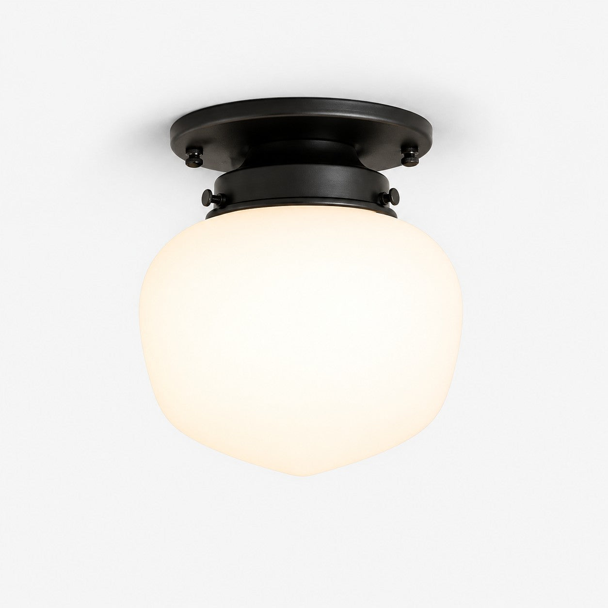 Opelina black opal glass flush mount