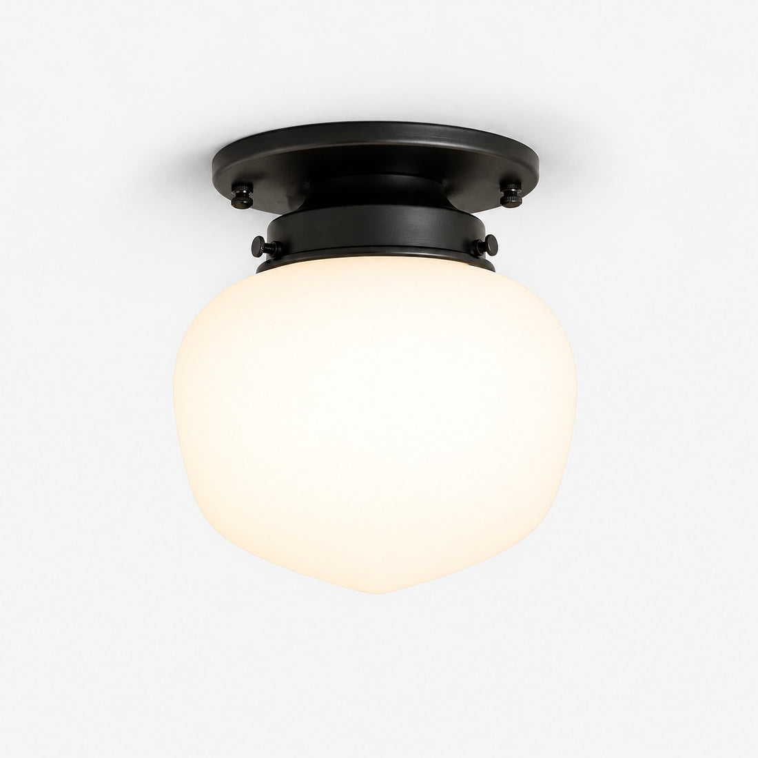Opelina black opal glass flush mount