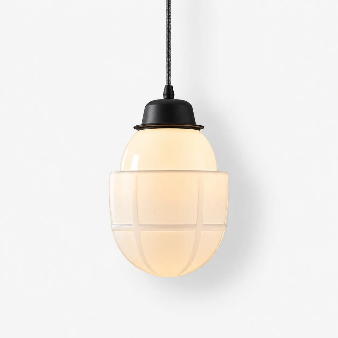 Opelina milk glass pendant, Model E