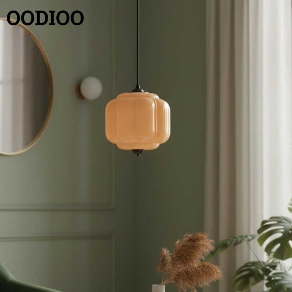 American Vintage Eloise Pendant Lamp With Glass Shade