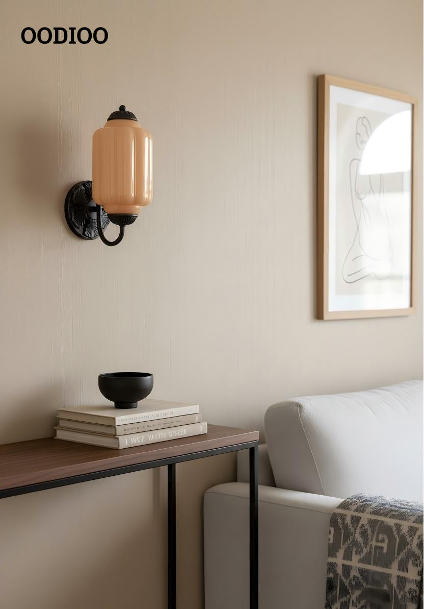 Vintage Milk Glass Sconce - Bedside Cream Eloise Wall Sconce