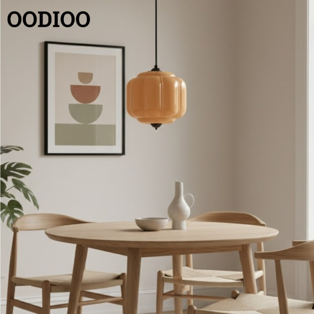 American Vintage Eloise Pendant Lamp With Glass Shade
