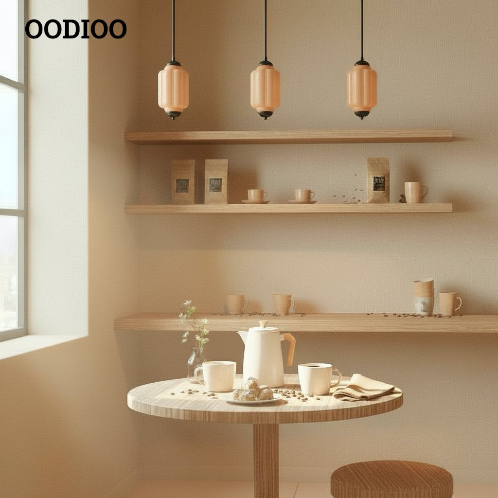 Eloise Simple Glass Irregular Lantern Pendant Lamp