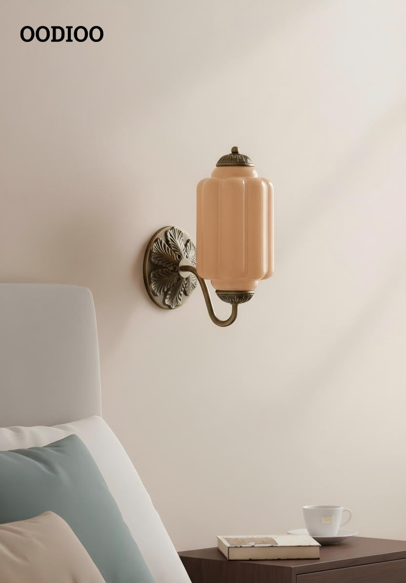 Vintage Milk Glass Sconce - Bedside Cream Eloise Wall Sconce