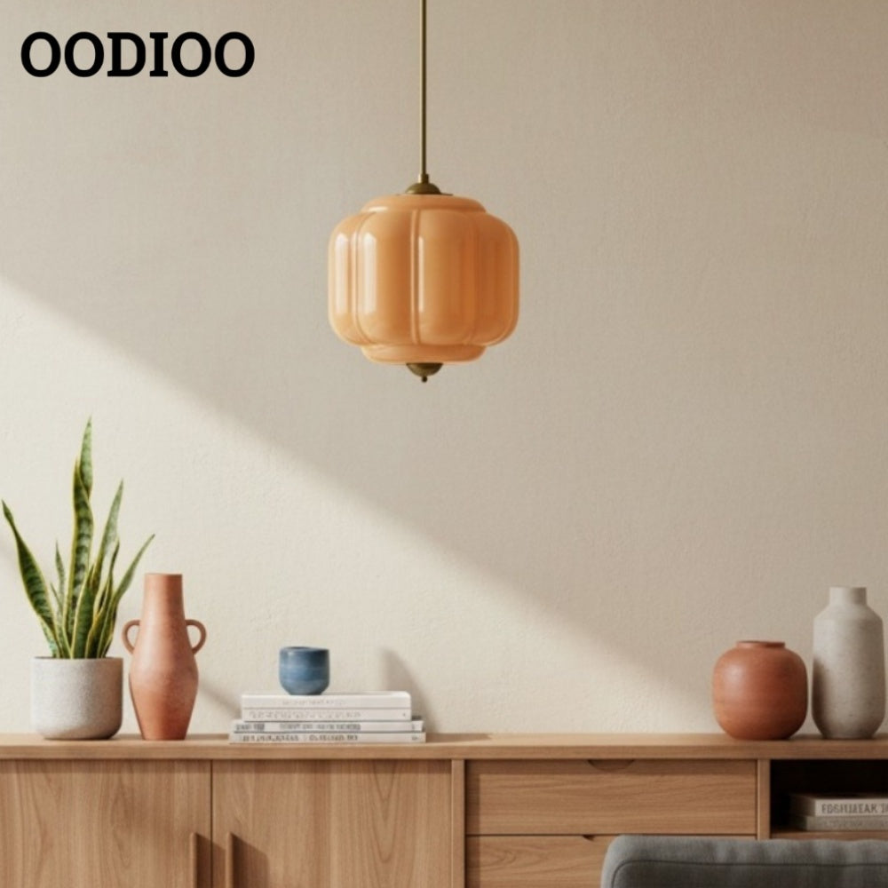 American Vintage Eloise Pendant Lamp With Glass Shade