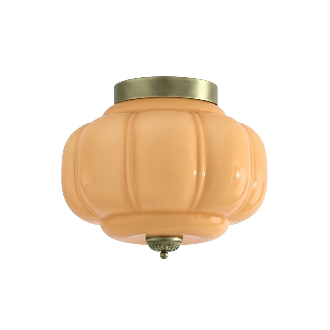 Eloise Retro Milk Glass Semi Flush Mount Ceiling Light
