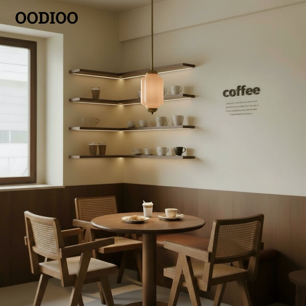 Eloise Simple Glass Irregular Lantern Pendant Lamp