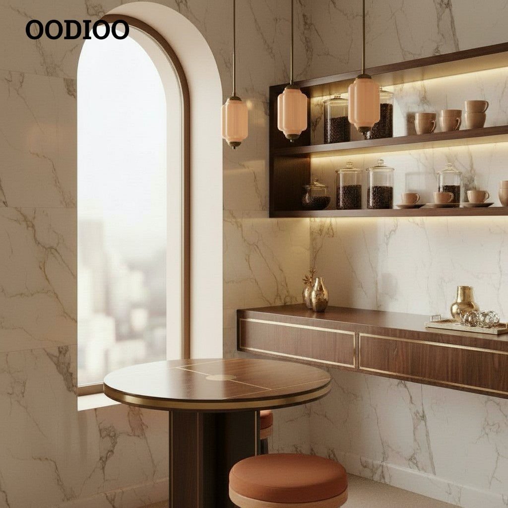 Eloise Simple Glass Irregular Lantern Pendant Lamp