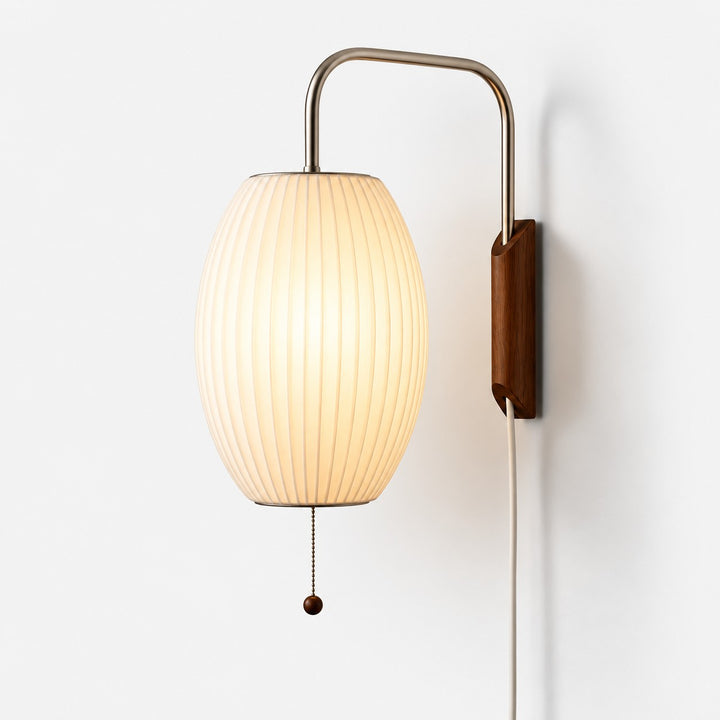 Oriya fabric ribbed wall sconce, H 22cm