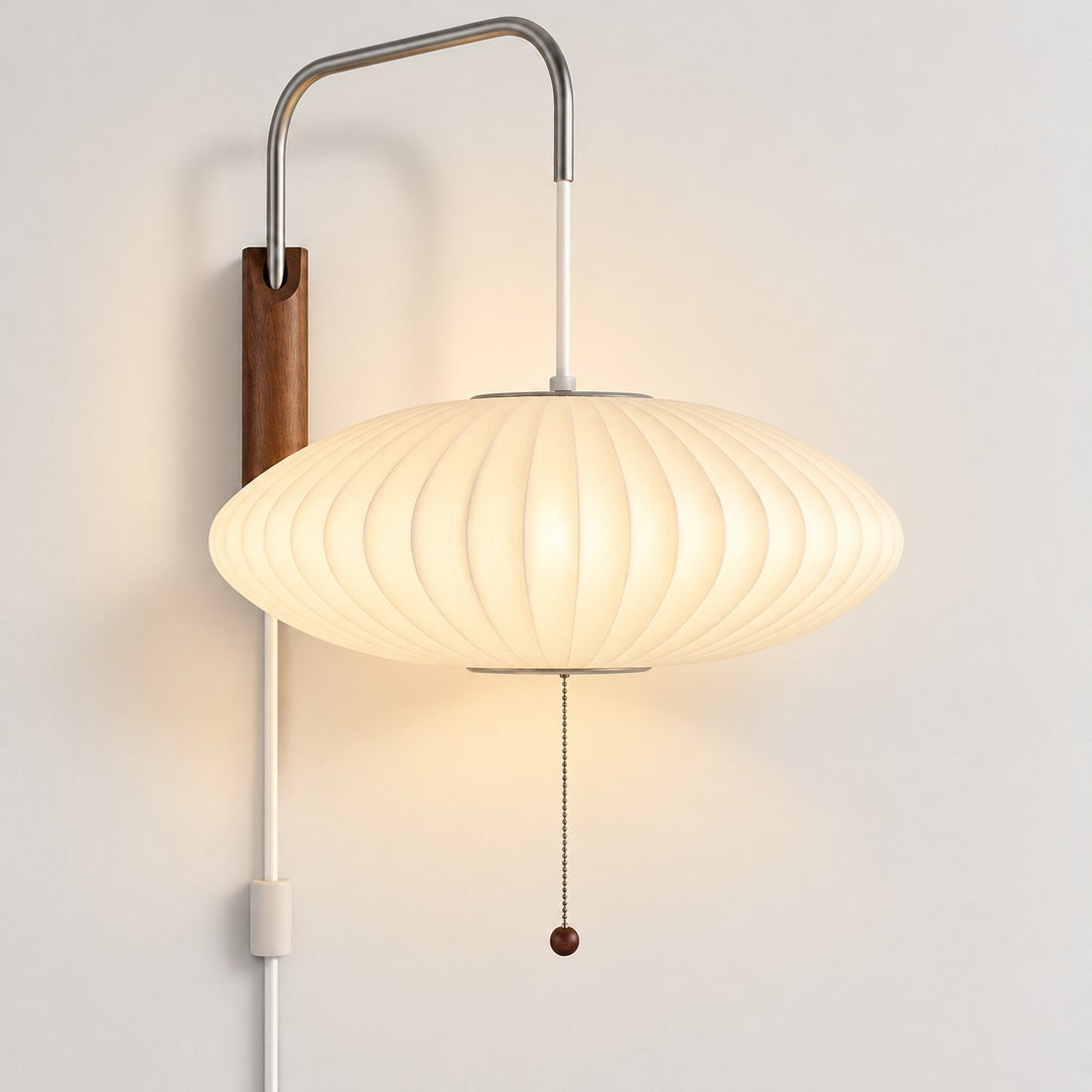 Oriya fabric ribbed wall sconce, H 22cm