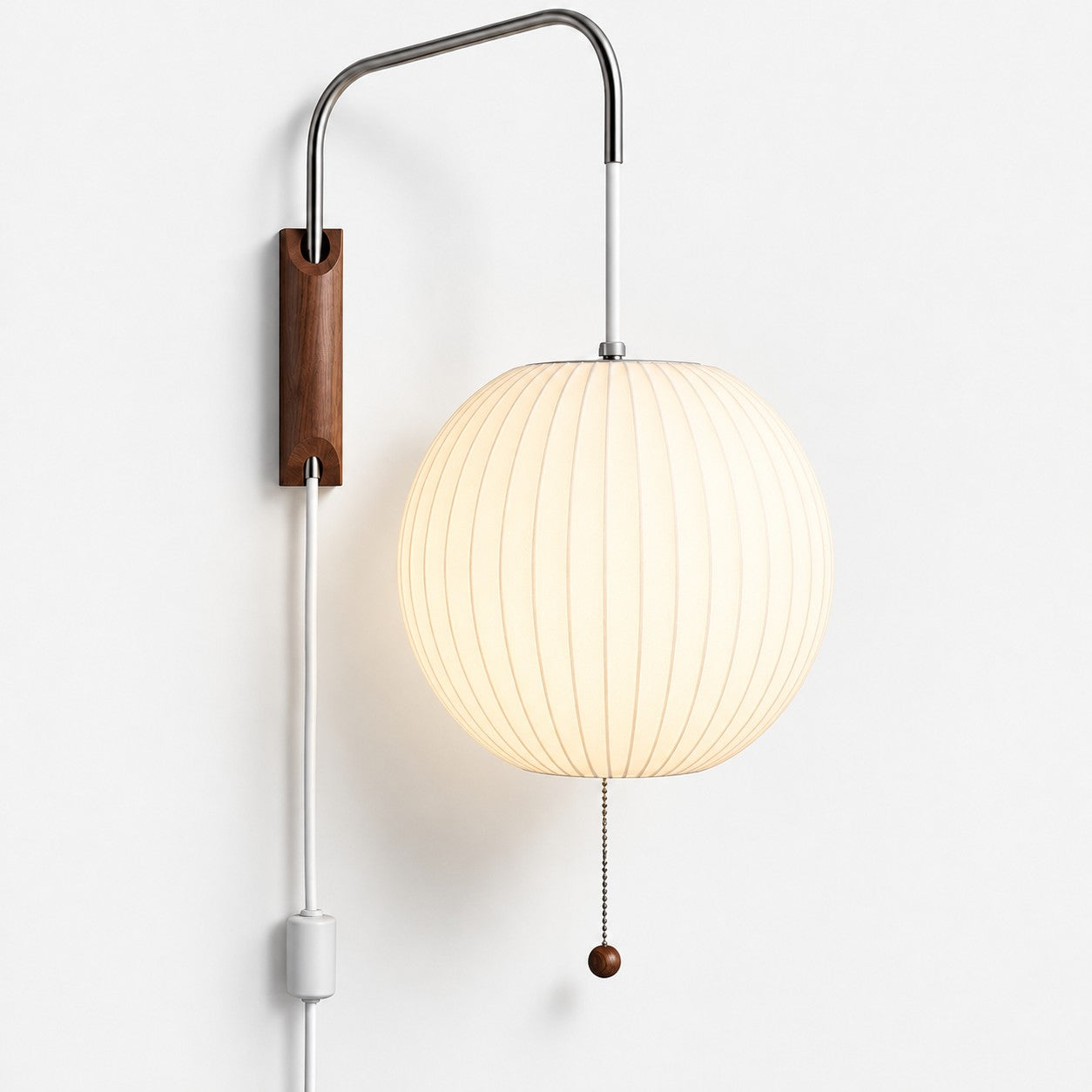 Oriya fabric ribbed wall sconce, H 28cm