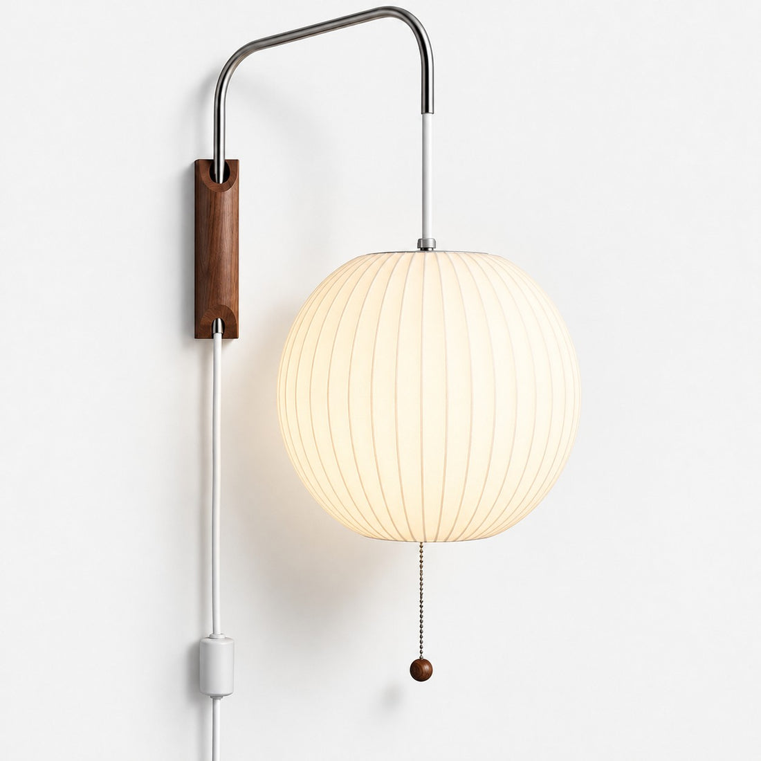 Oriya fabric ribbed wall sconce, H 28cm