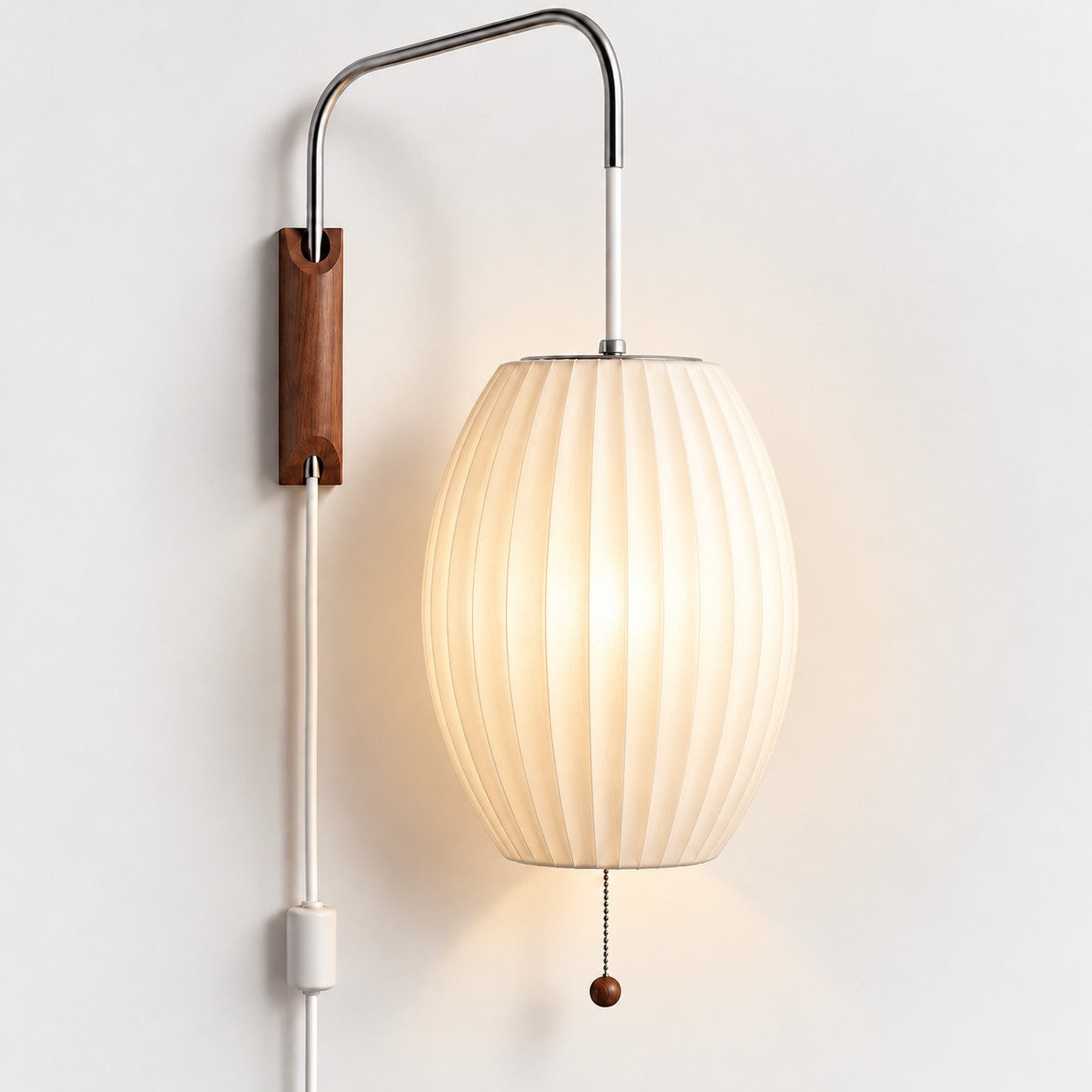 Oriya silk ribbed wall sconce, H 28cm