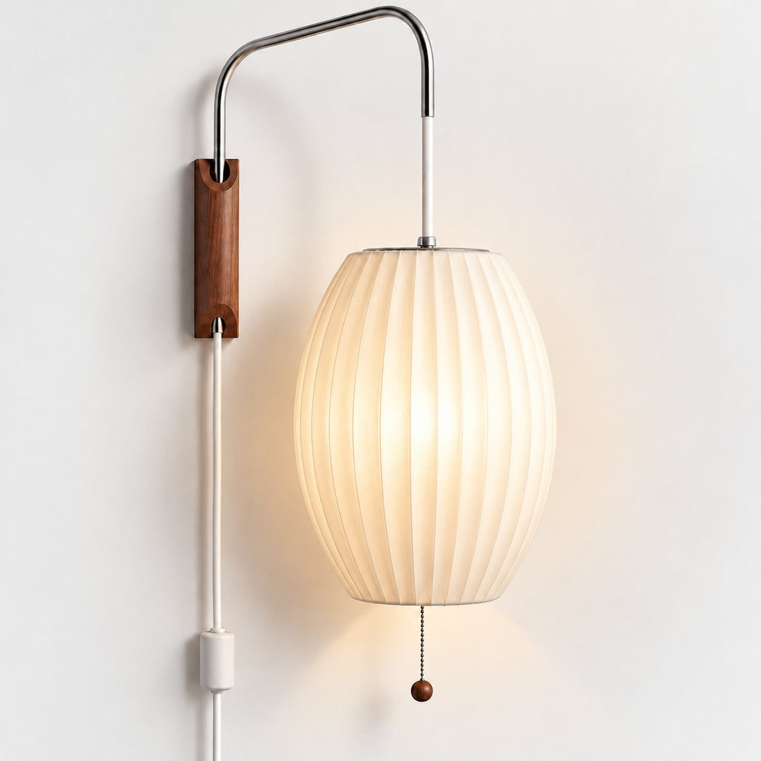 Oriya silk ribbed wall sconce, H 28cm