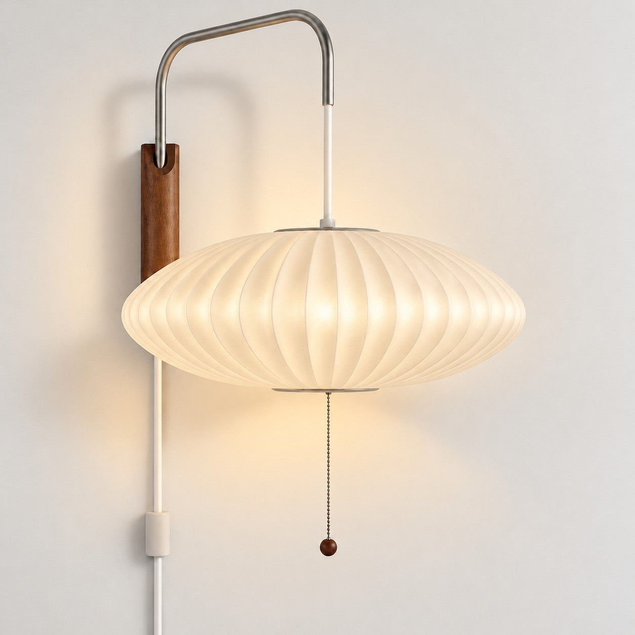 Oriya silk ribbed wall sconce, H 36cm