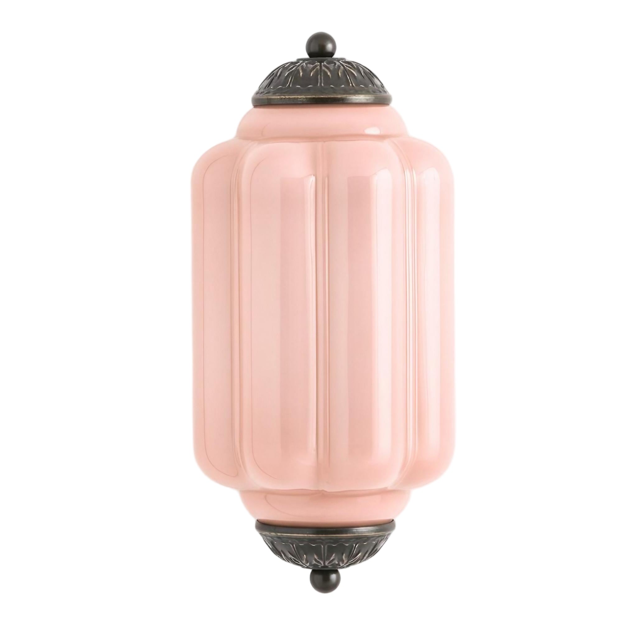 Vintage Eloise Glass Wall Sconce – Antique Brass Flush Bedside Light