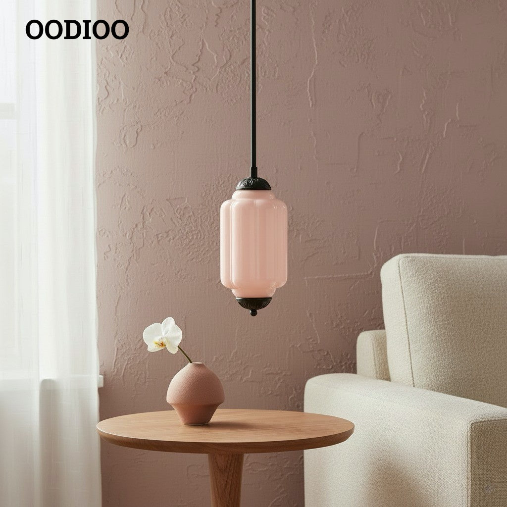 Eloise Simple Glass Irregular Lantern Pendant Lamp