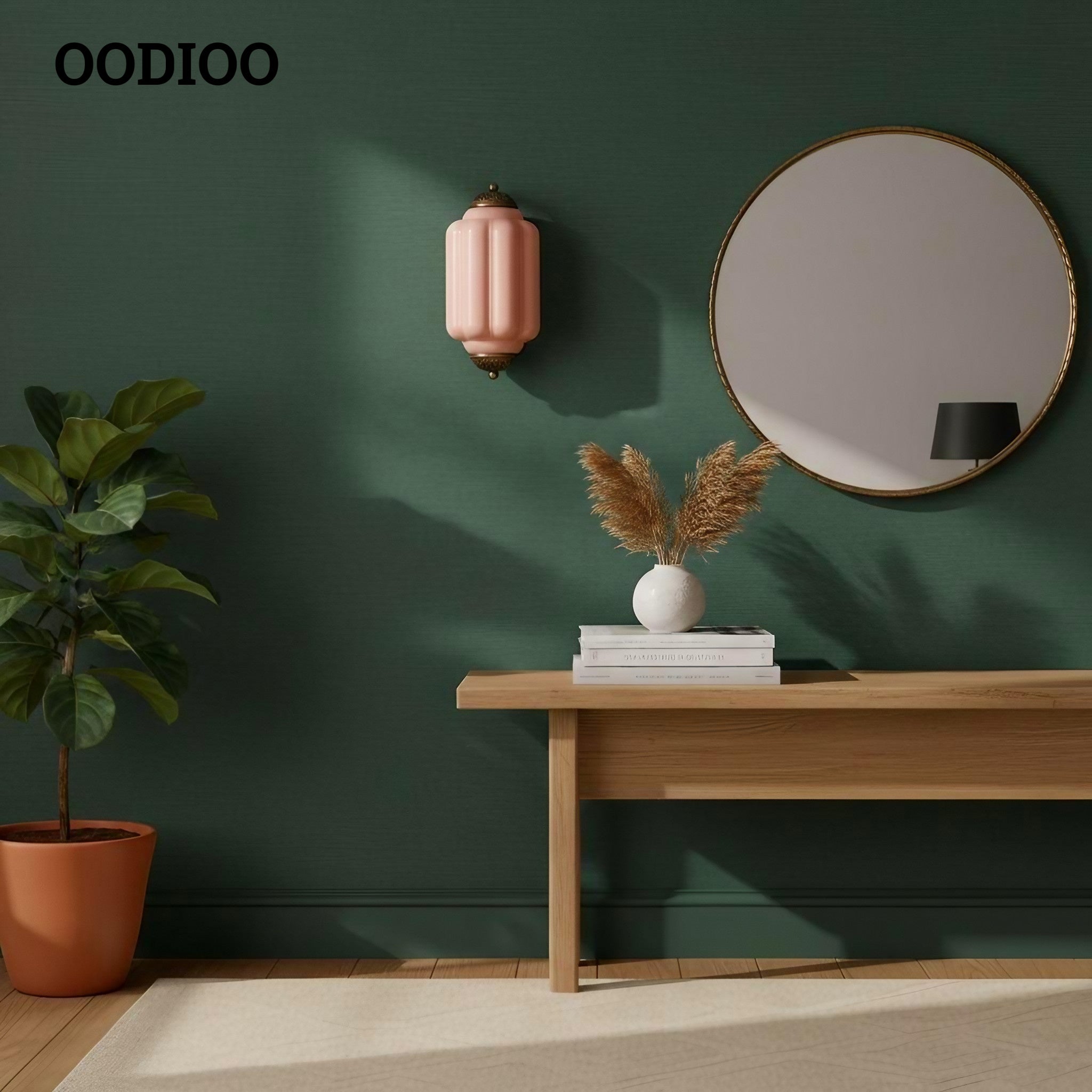 Vintage Eloise Glass Wall Sconce – Antique Brass Flush Bedside Light