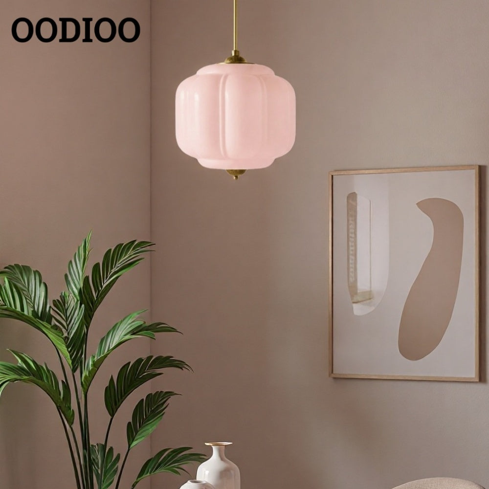 American Vintage Eloise Pendant Lamp With Glass Shade