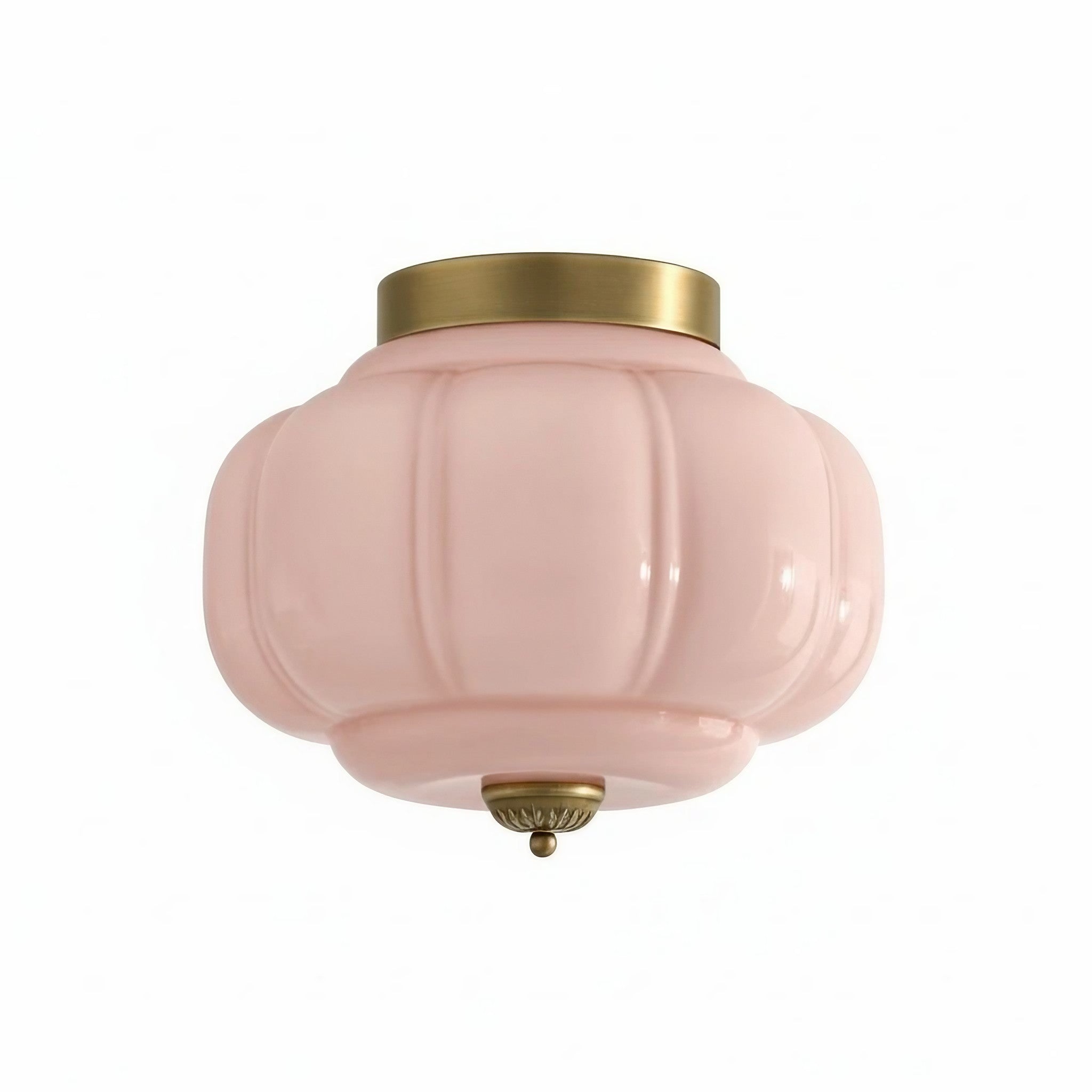 Eloise Retro Milk Glass Semi Flush Mount Ceiling Light