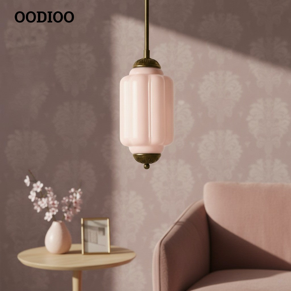 Eloise Simple Glass Irregular Lantern Pendant Lamp