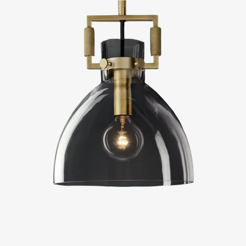 Machinist Glass Globe Pendant Light - Ball Clear Glass Lamp with Chain
