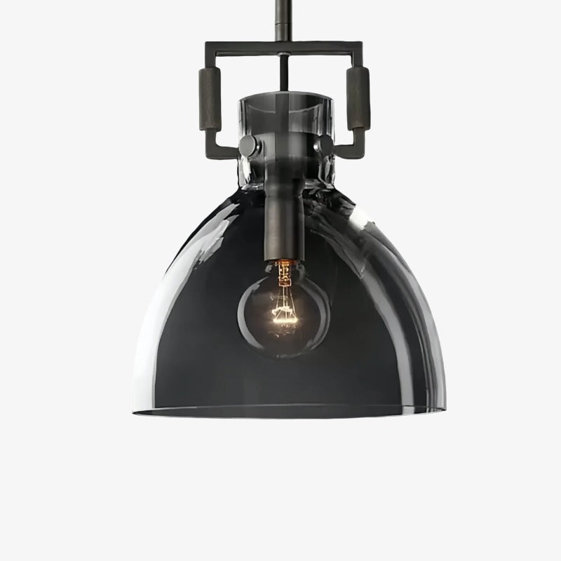 Machinist Glass Globe Pendant Light - Ball Clear Glass Lamp with Chain