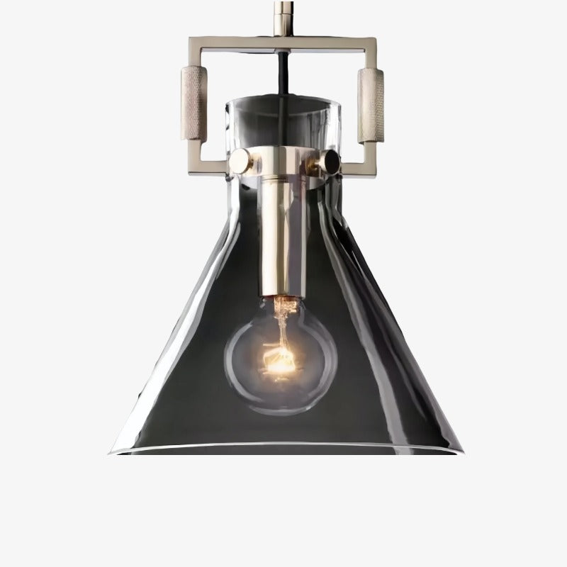 Machinist Glass Globe Pendant Light - Ball Clear Glass Lamp with Chain
