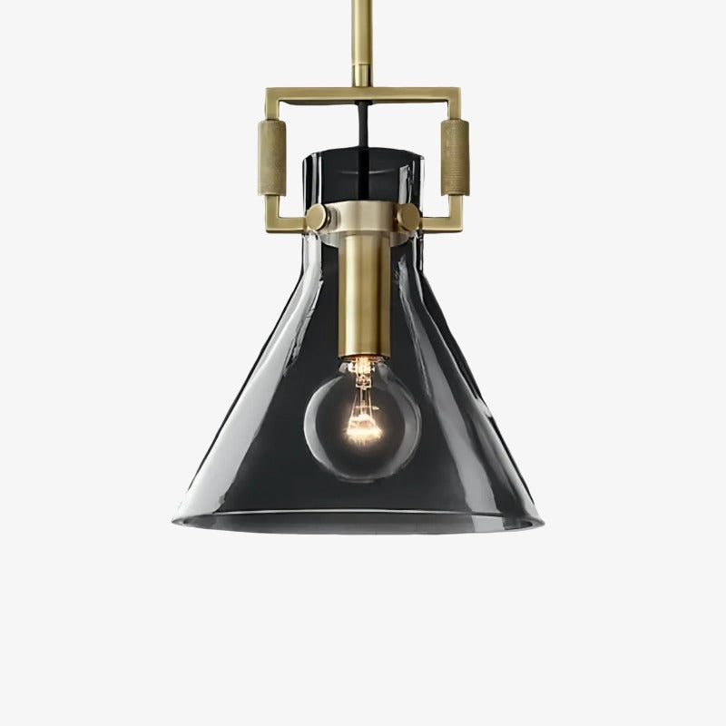 Machinist Glass Globe Pendant Light - Ball Clear Glass Lamp with Chain