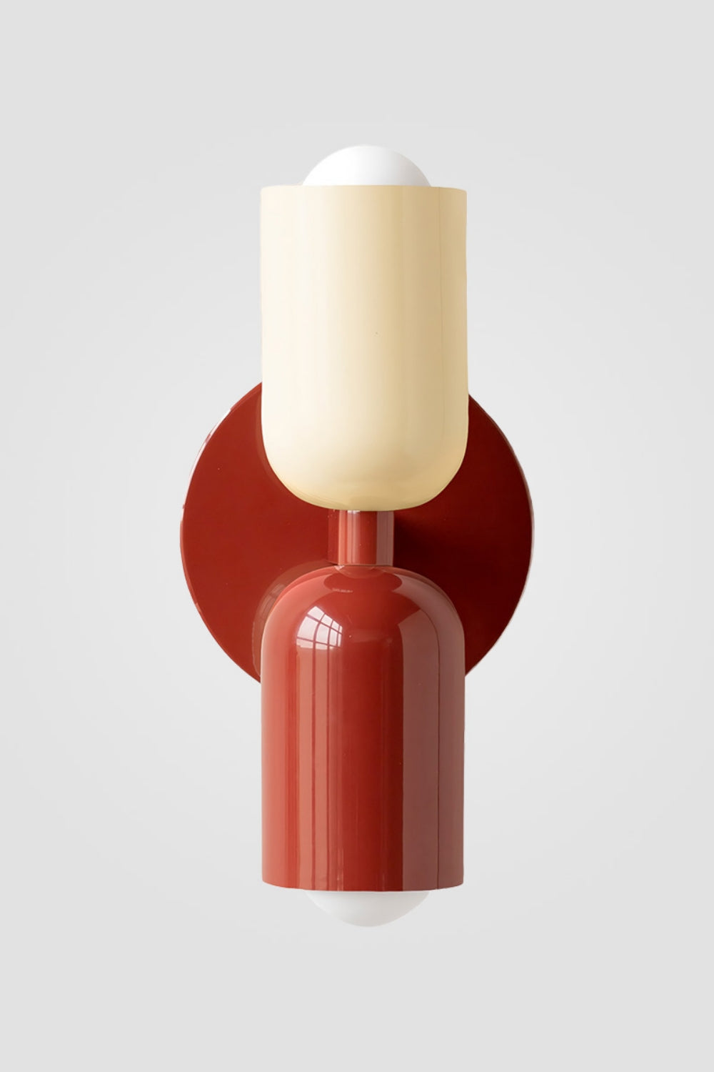 Double head macaroon color up and down wall sconce