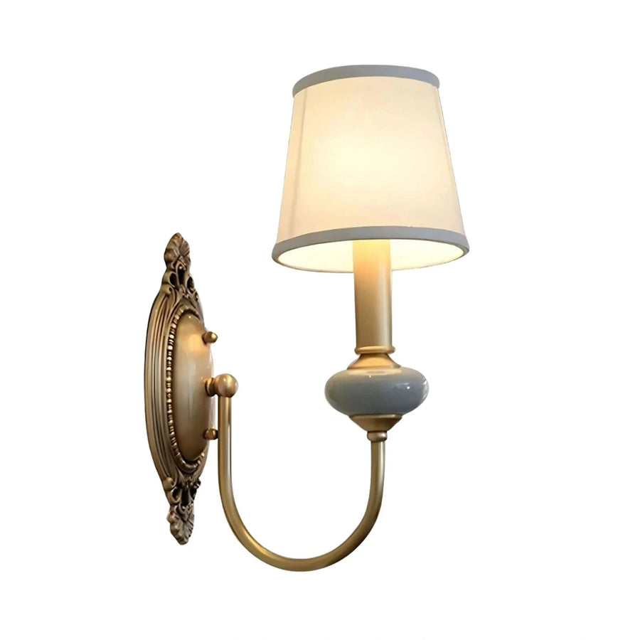 Rowanea blue one-head ceramic wall sconce