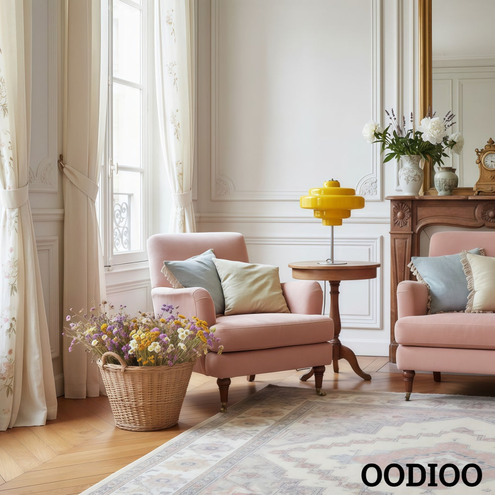 Koloro Tiered Glass Table Lamp – Retro & Contemporary Design for Living Room