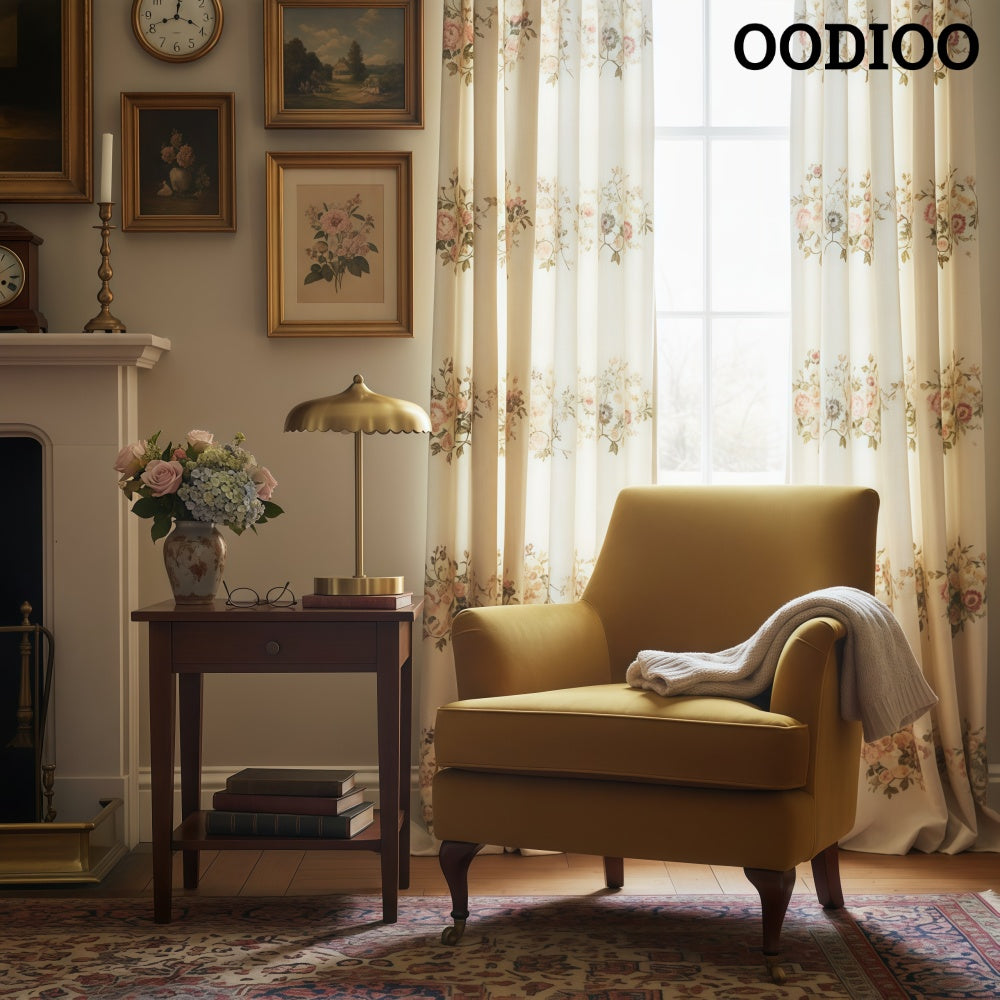 Rayla Vintage Brass Finish Table Lamp – Scalloped Glass Shade for Bedroom Accent