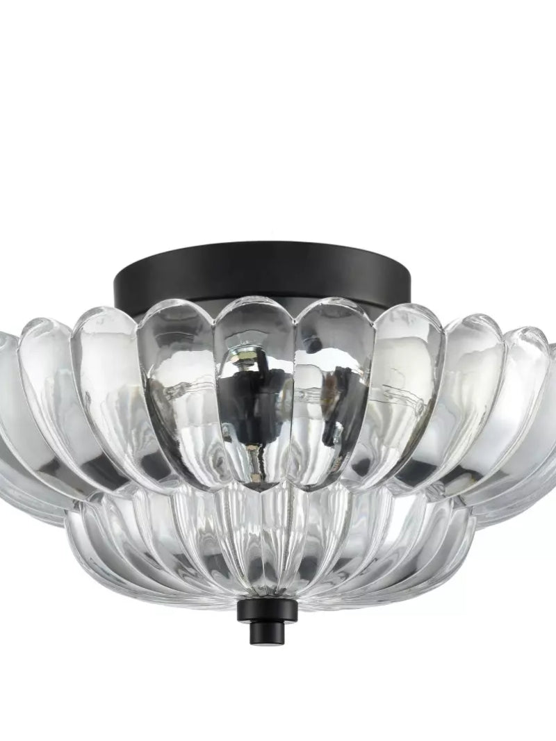 Vintage Glass Double Layer Floral Ceiling Lamp