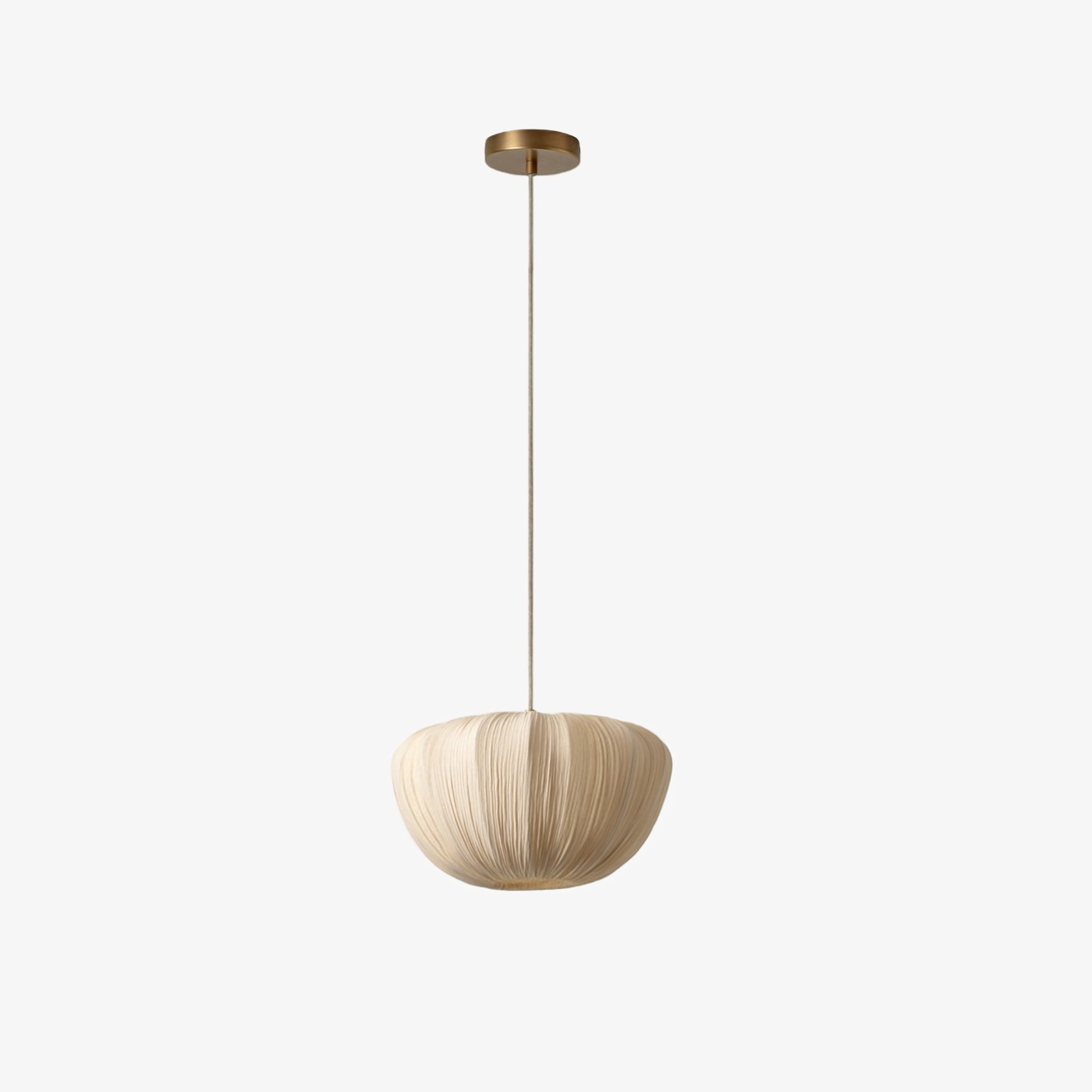 Linbron Pendant - Soft Linen Shade and Curved Frame Modern Light for Dining Room