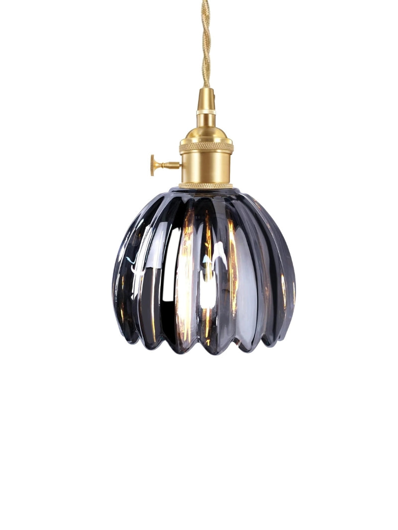 Japanese Retro Glass Flower Pendant Light