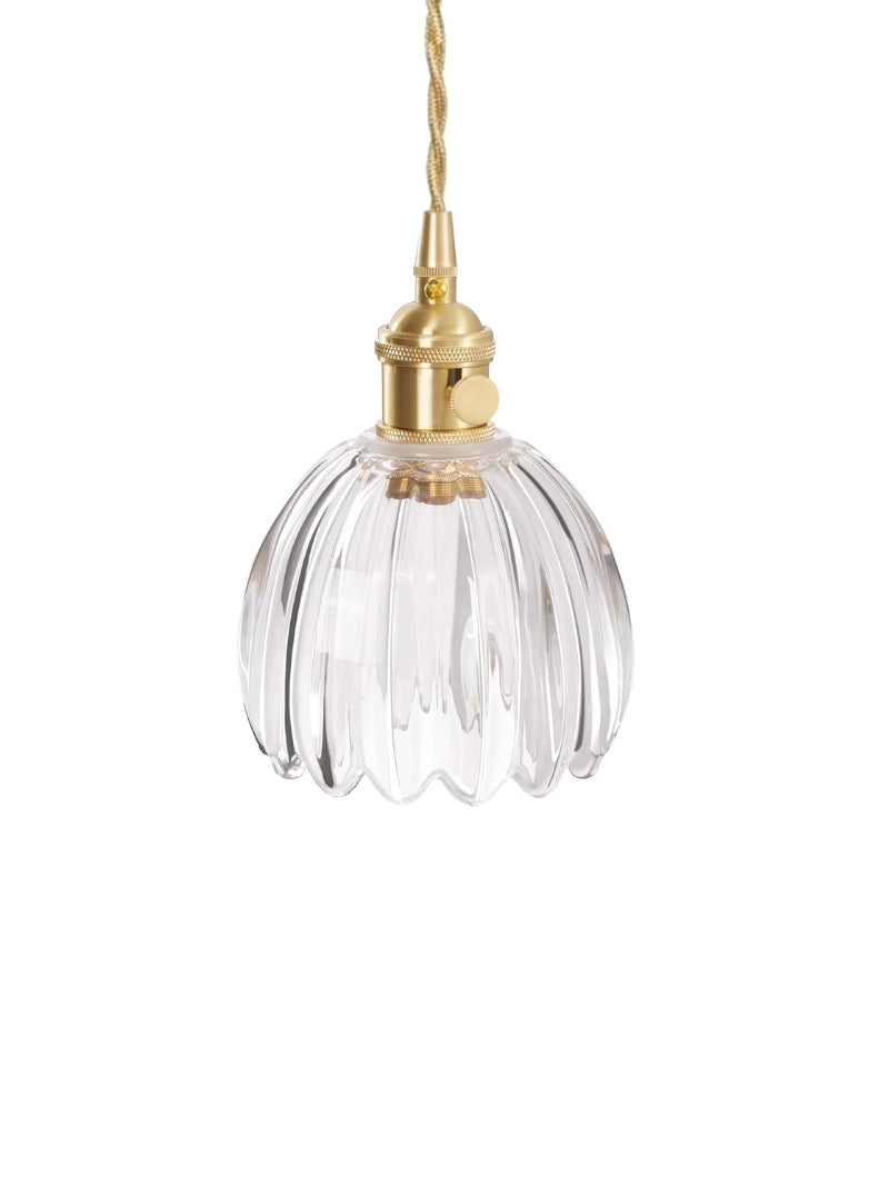 Japanese Retro Glass Flower Pendant Light