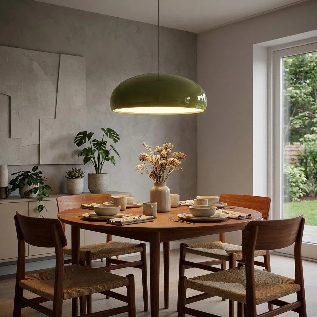 Haelen Colorful Nordic Bowl-Shaped Pendant Light - Modern Bowl Shade Suitable for Dining Room