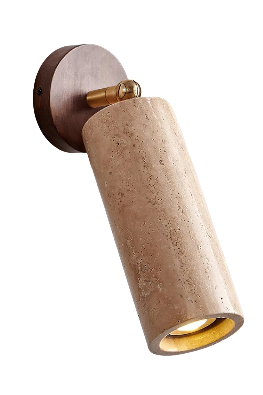 Mireille Modern Cylindrical Travertine Pivot Wall Light