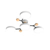 Multihead Disc Morandi Color Branch Ceiling Light