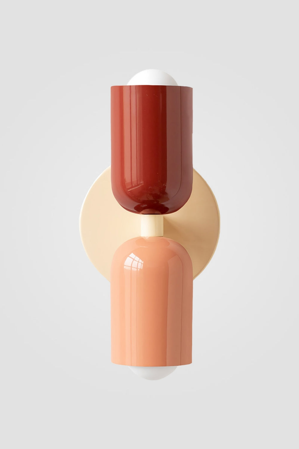 Double head macaroon color up and down wall sconce