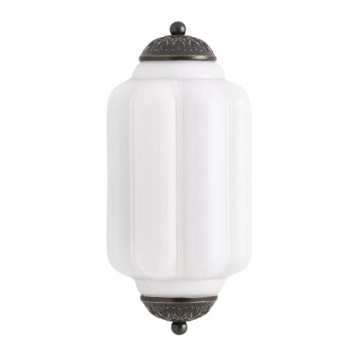 Vintage Eloise Glass Wall Sconce – Antique Brass Flush Bedside Light