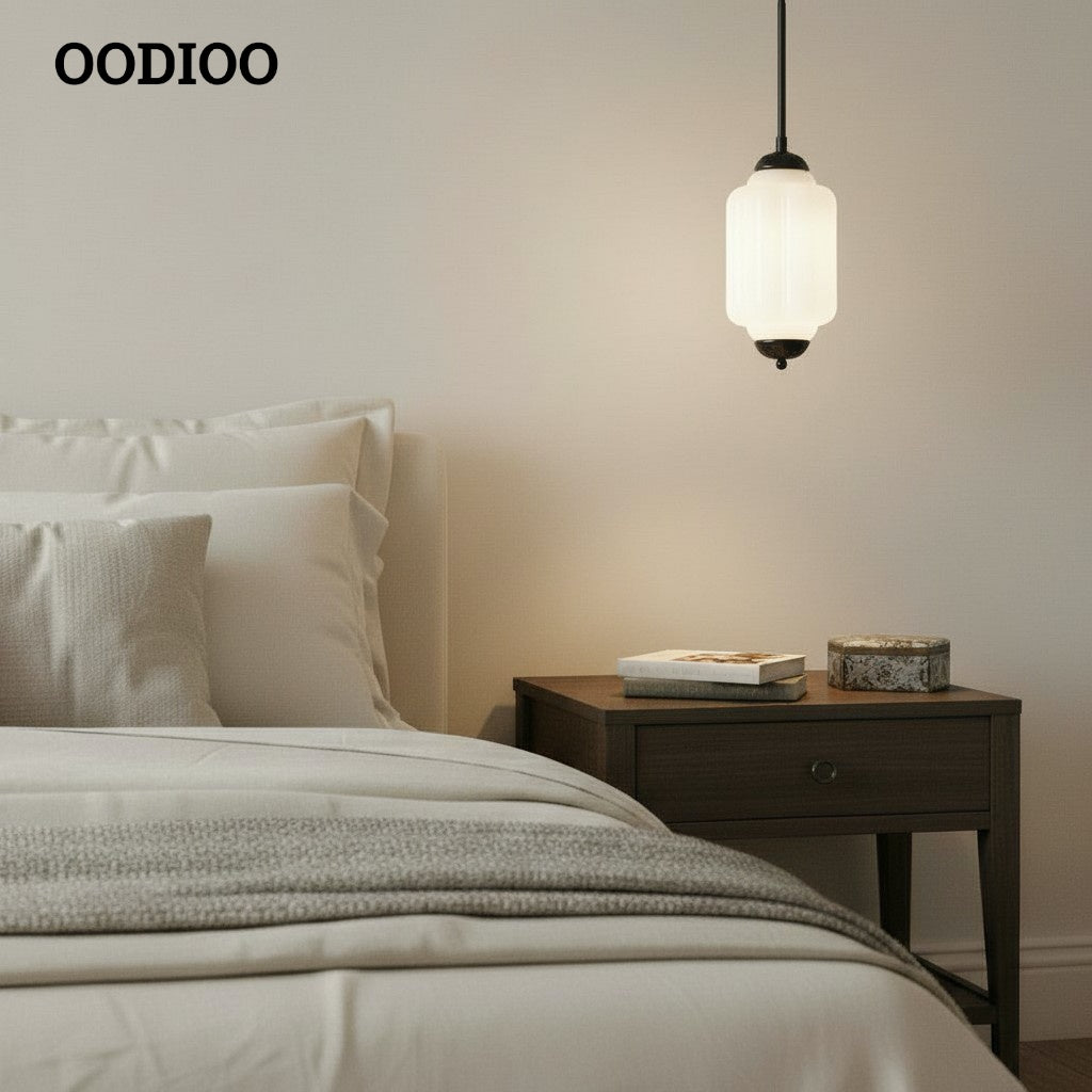 Eloise Simple Glass Irregular Lantern Pendant Lamp