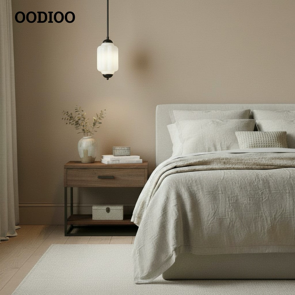 Eloise Simple Glass Irregular Lantern Pendant Lamp