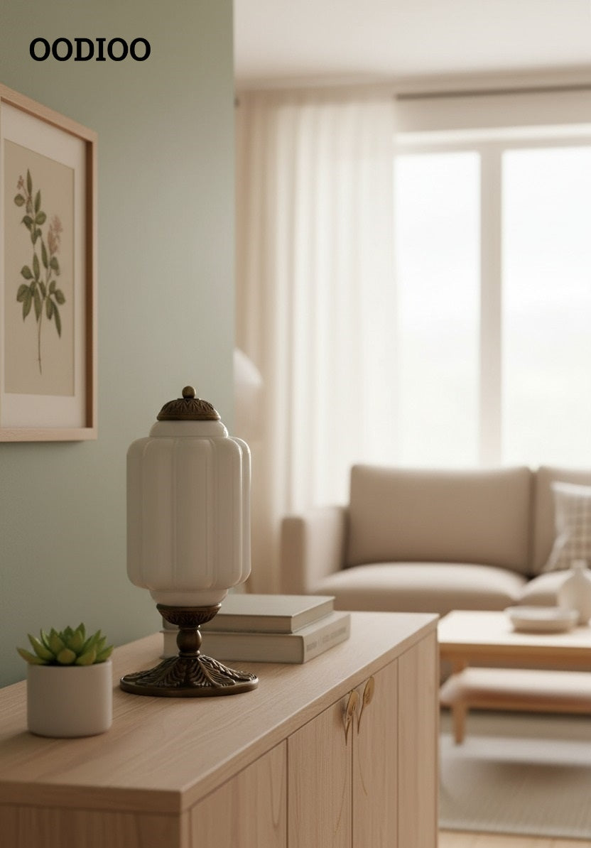 Eloise Vintage Glass Pumpkin Table Lamp