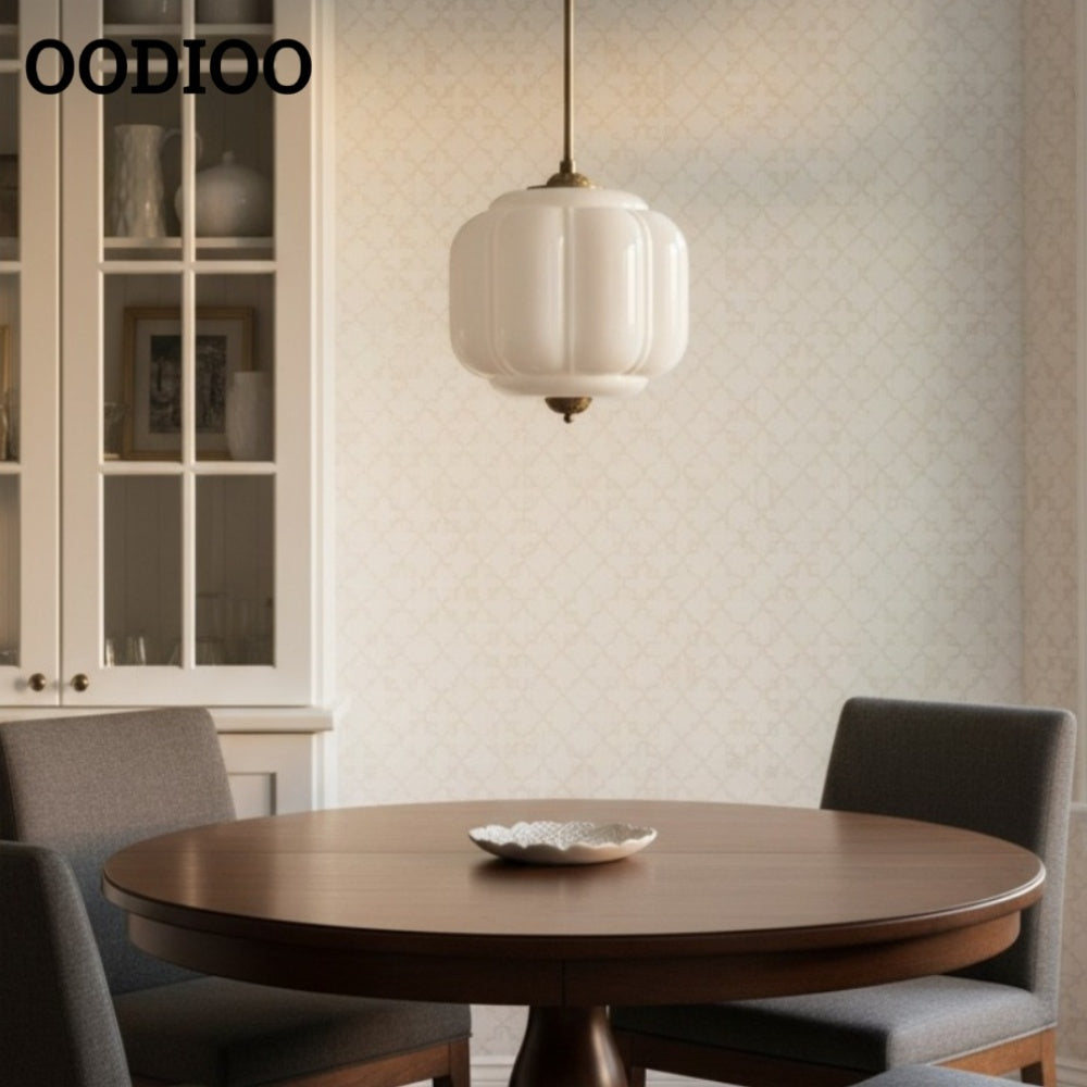 American Vintage Eloise Pendant Lamp With Glass Shade