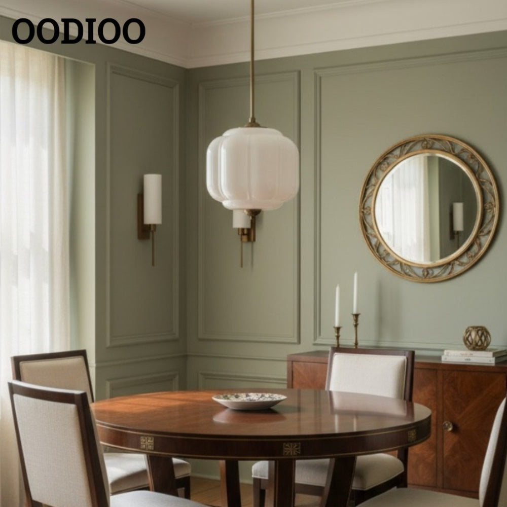 American Vintage Eloise Pendant Lamp With Glass Shade