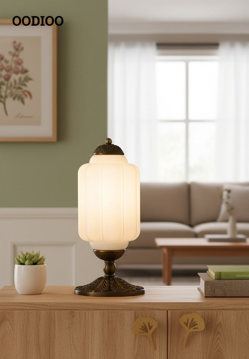 Eloise Vintage Glass Led Pumpkin Table Lamp