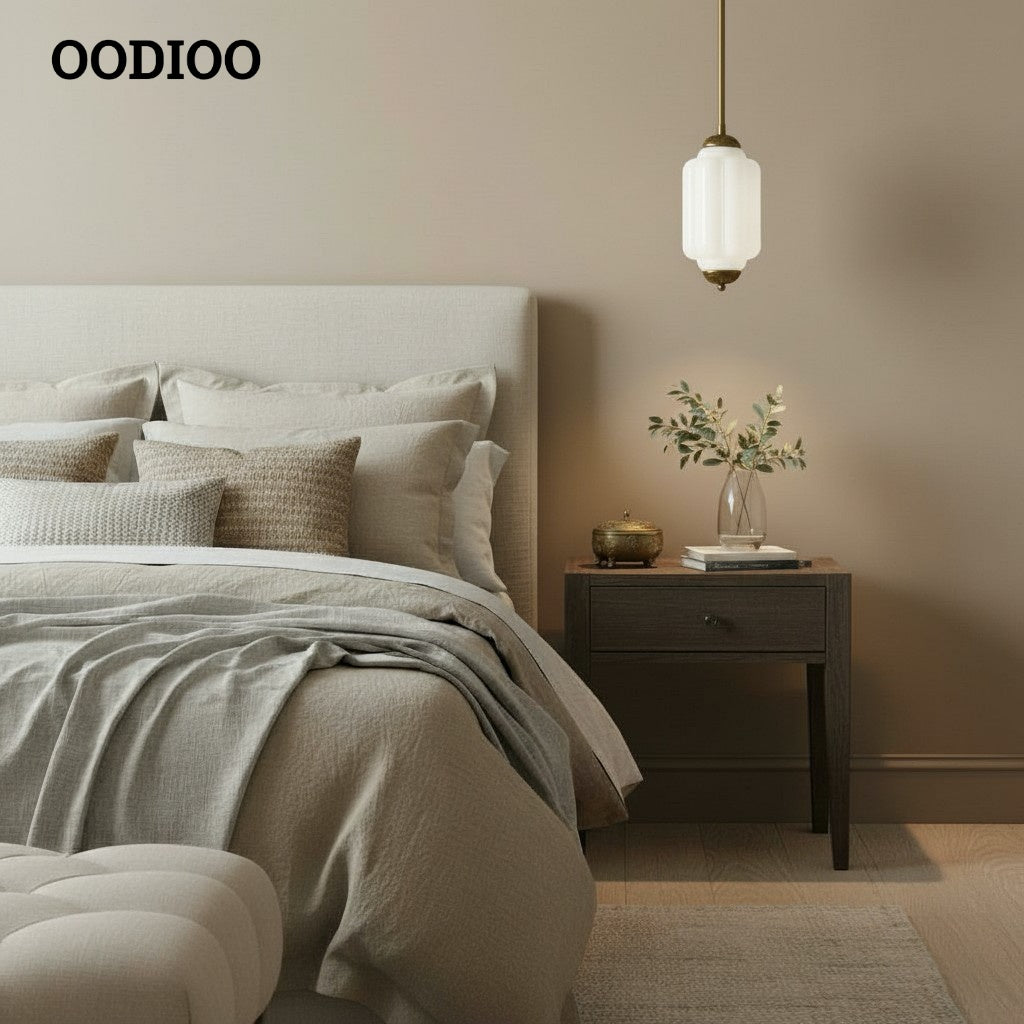 Eloise Simple Glass Irregular Lantern Pendant Lamp